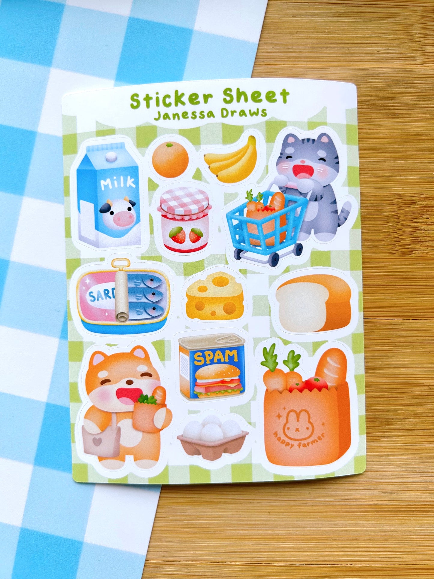Grocery Shopping Sticker Sheet