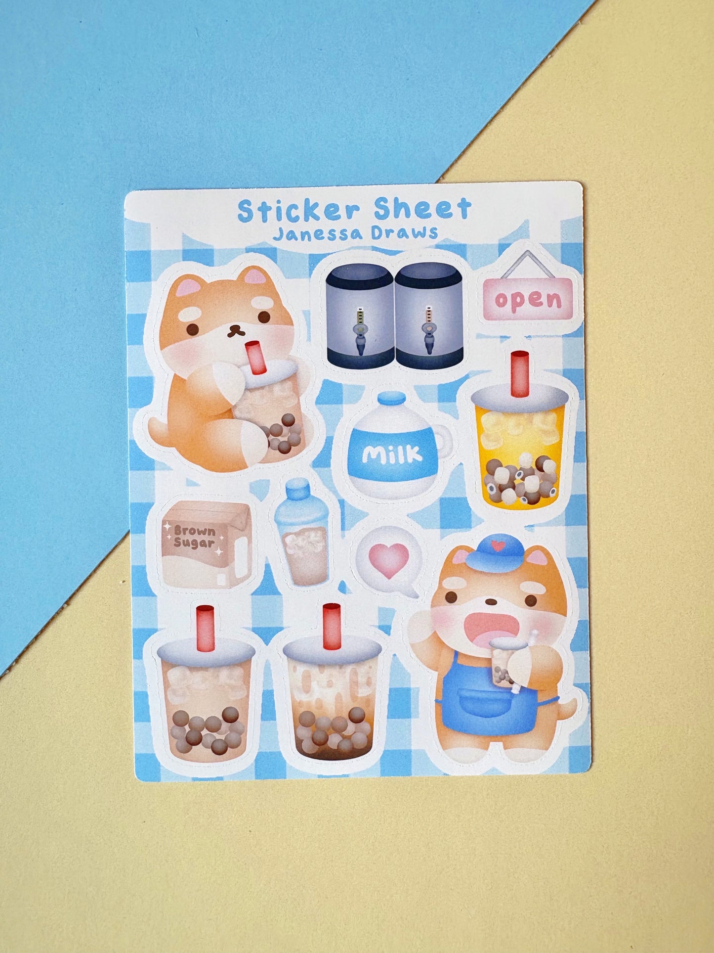 Bubble Tea Sticker Sheet