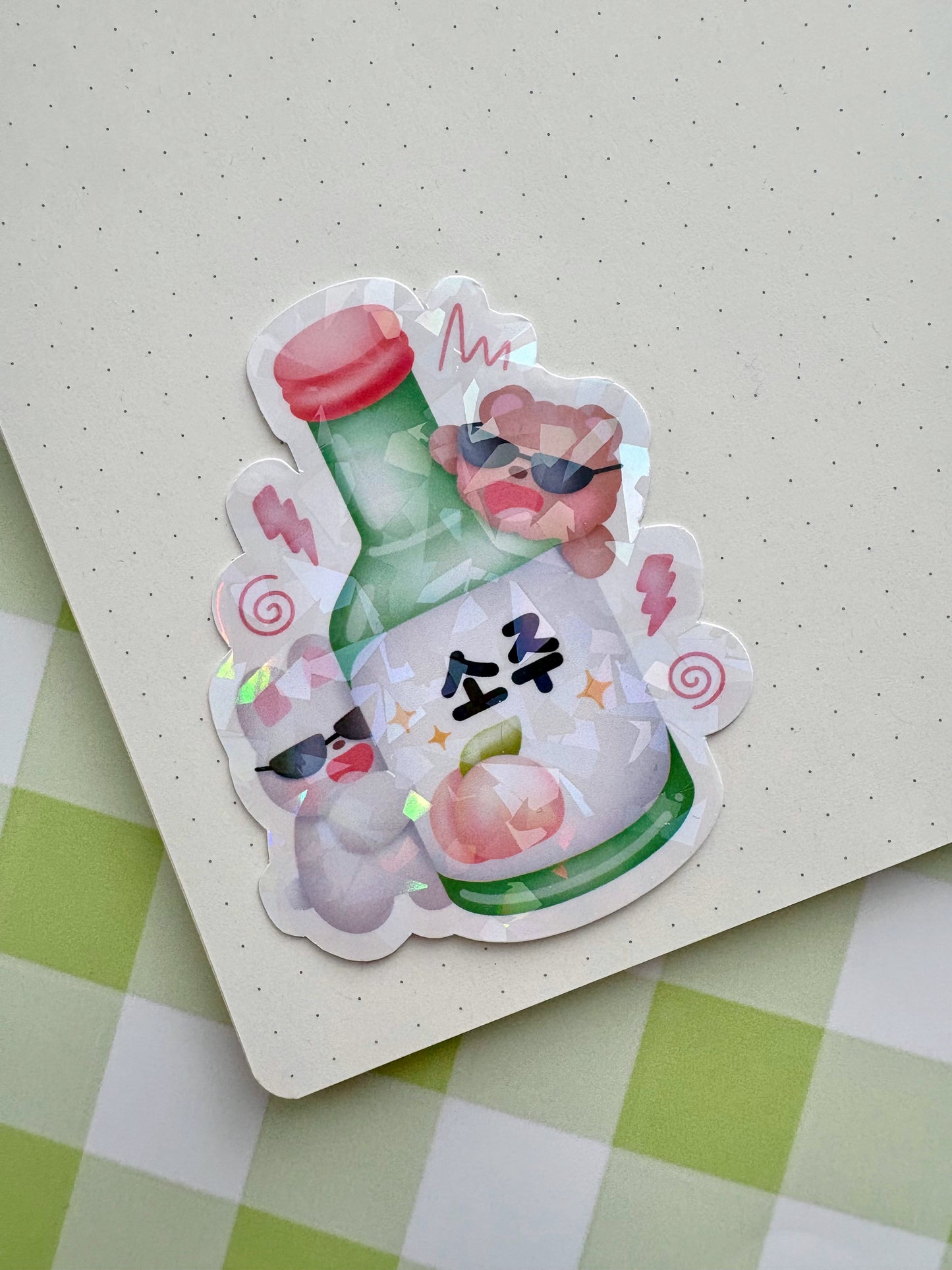 Soju Bear & Bunny Vinyl Sticker