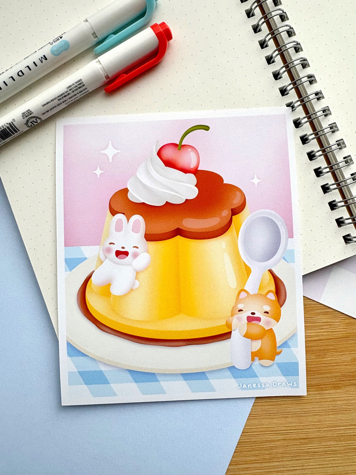 Flan Dessert Art Print