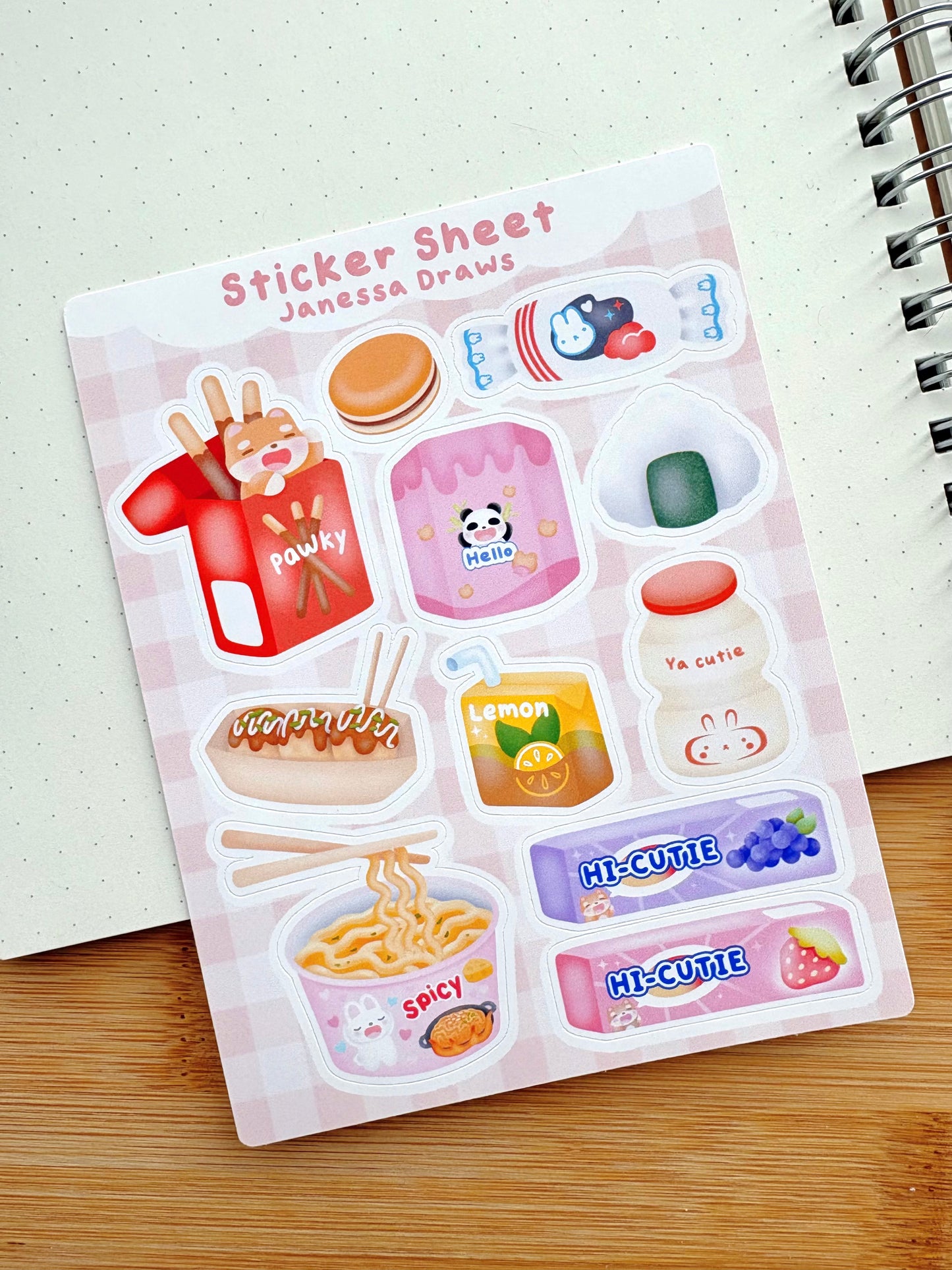 Asian Snacks Sticker Sheet
