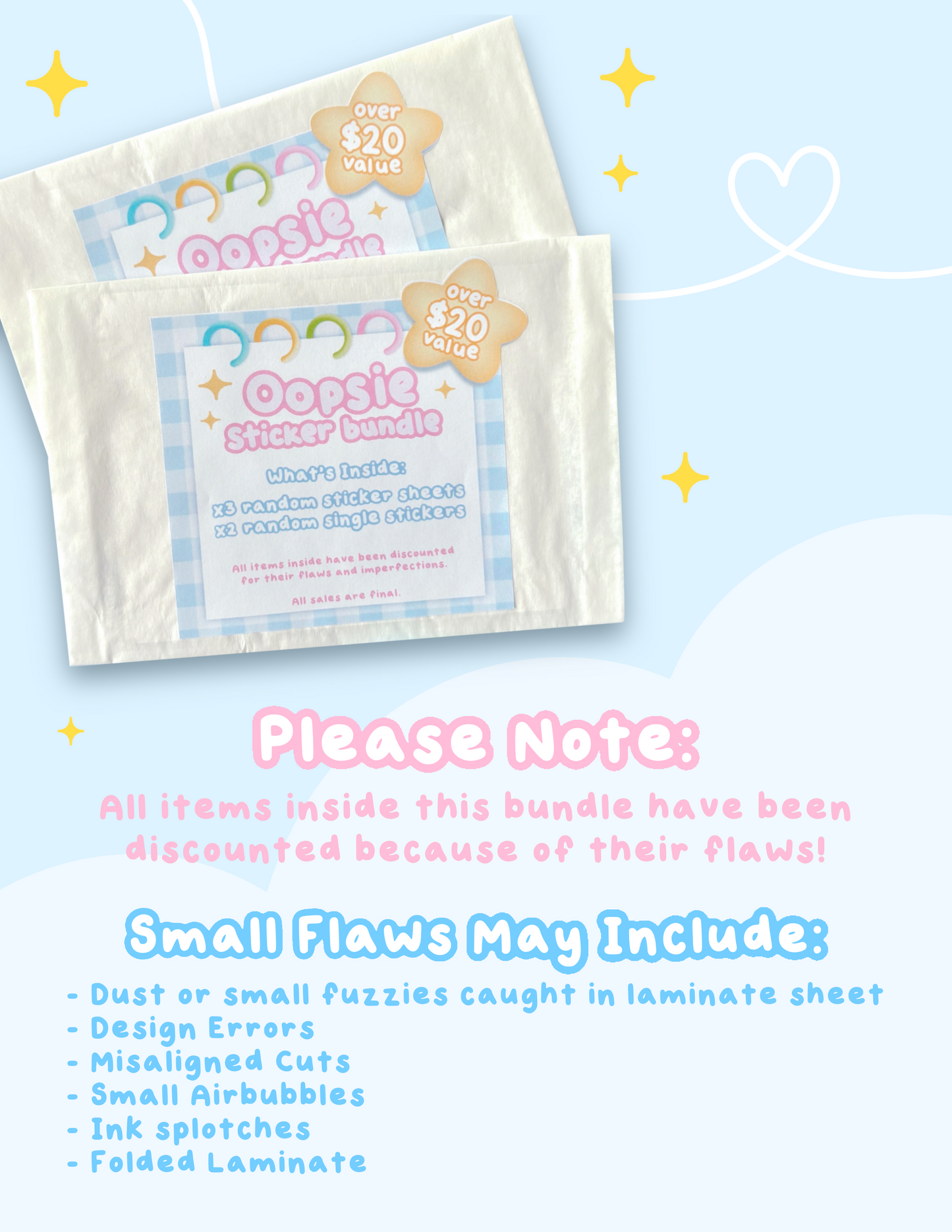 Oopsie Sticker Bundle (B-Grade)