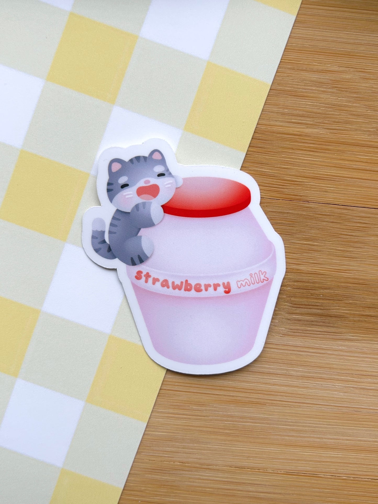 Strawberry Milk & Banana Milk Vinyl Stickers