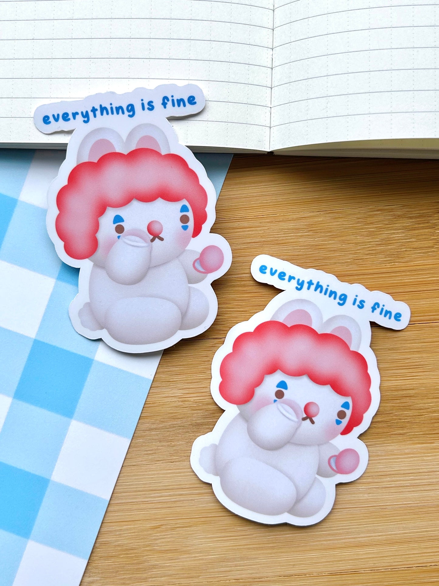 Everything Is Fine (Clown) Vinyl Sticker