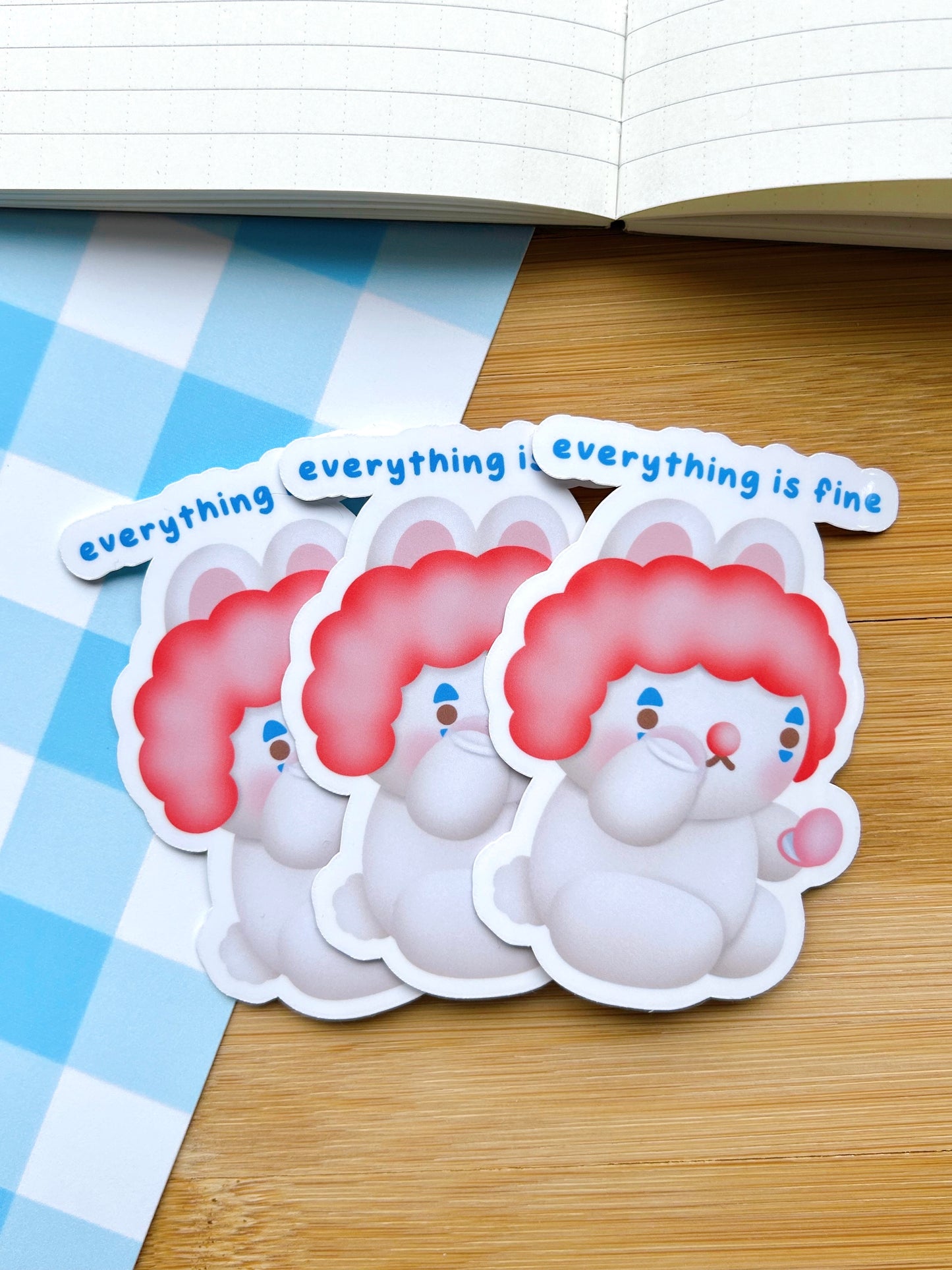 Everything Is Fine (Clown) Vinyl Sticker