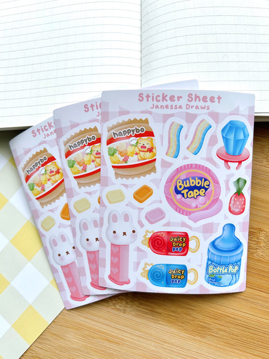 Nostalgic Candy Sticker Sheet
