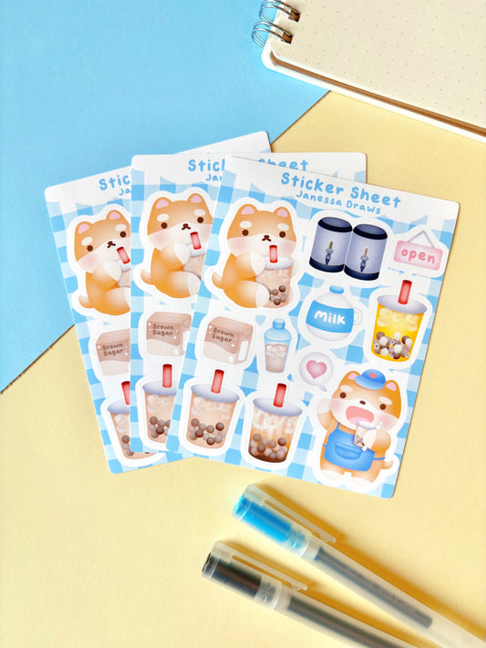 Bubble Tea Sticker Sheet