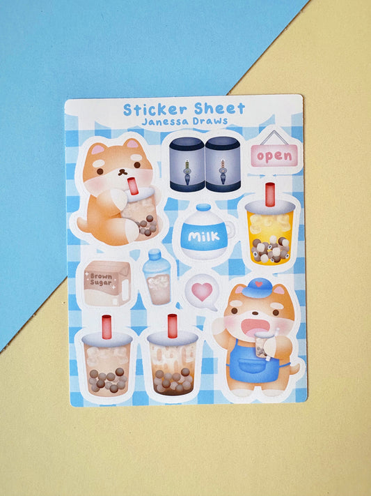 Bubble Tea Sticker Sheet