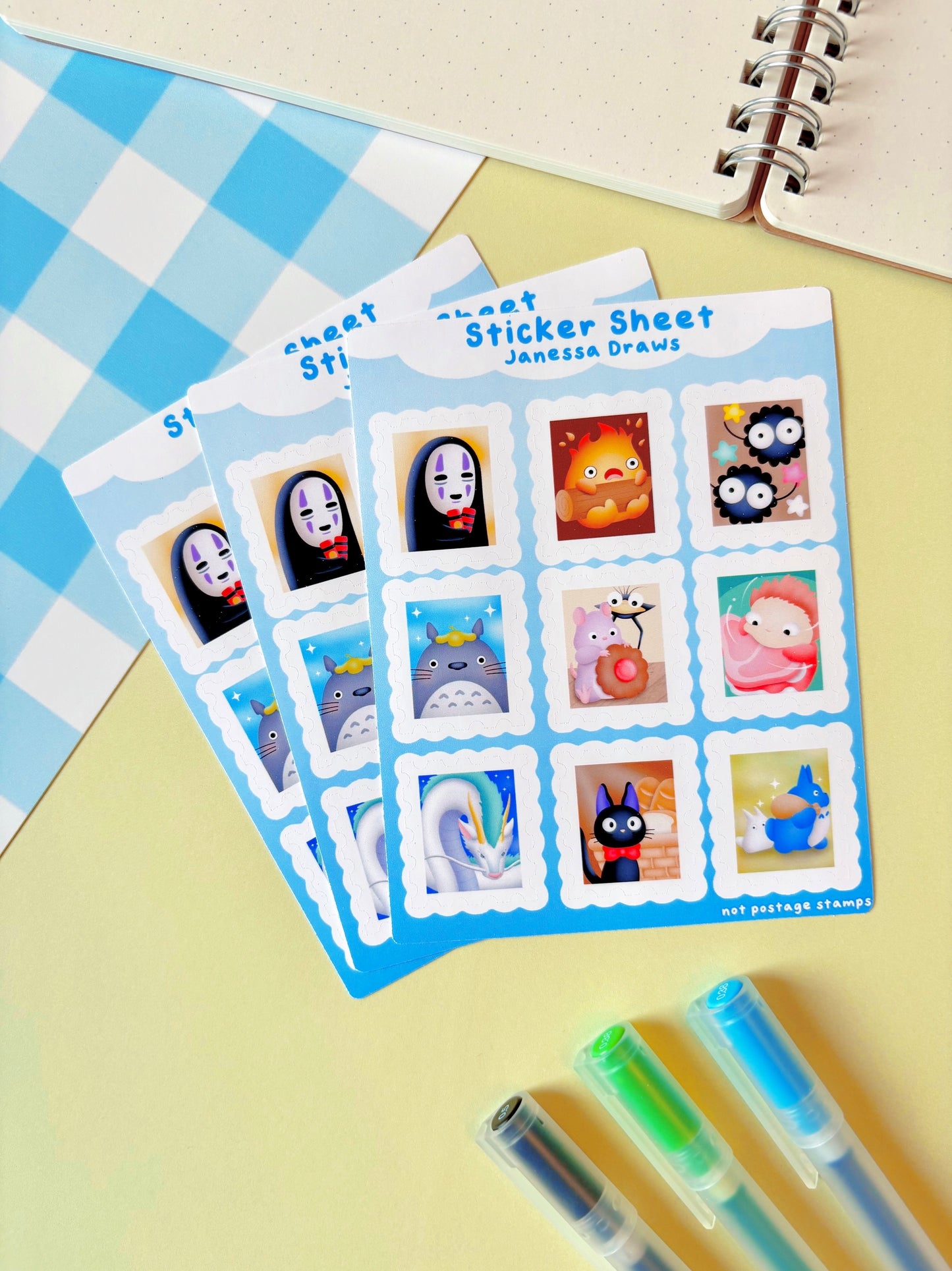 Ghibli Stamp Sticker Sheet