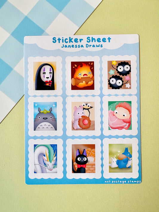 Ghibli Stamp Sticker Sheet