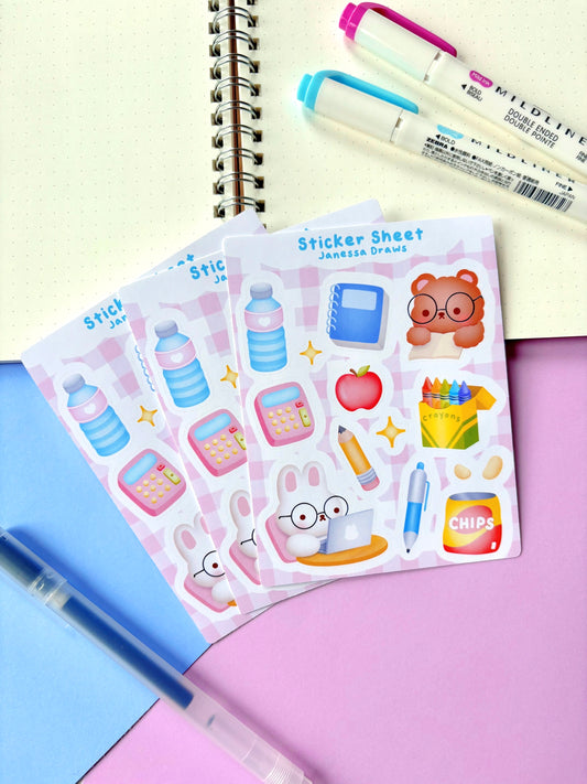Back to School Sticker Sheet