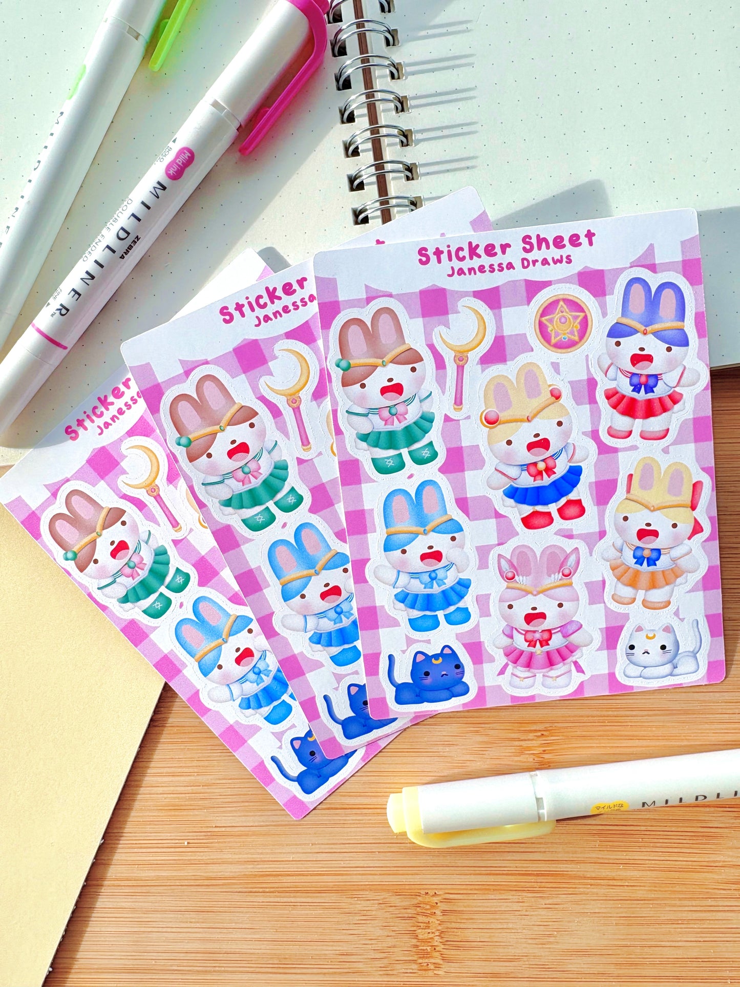 Sailor Bunny Sticker Sheet