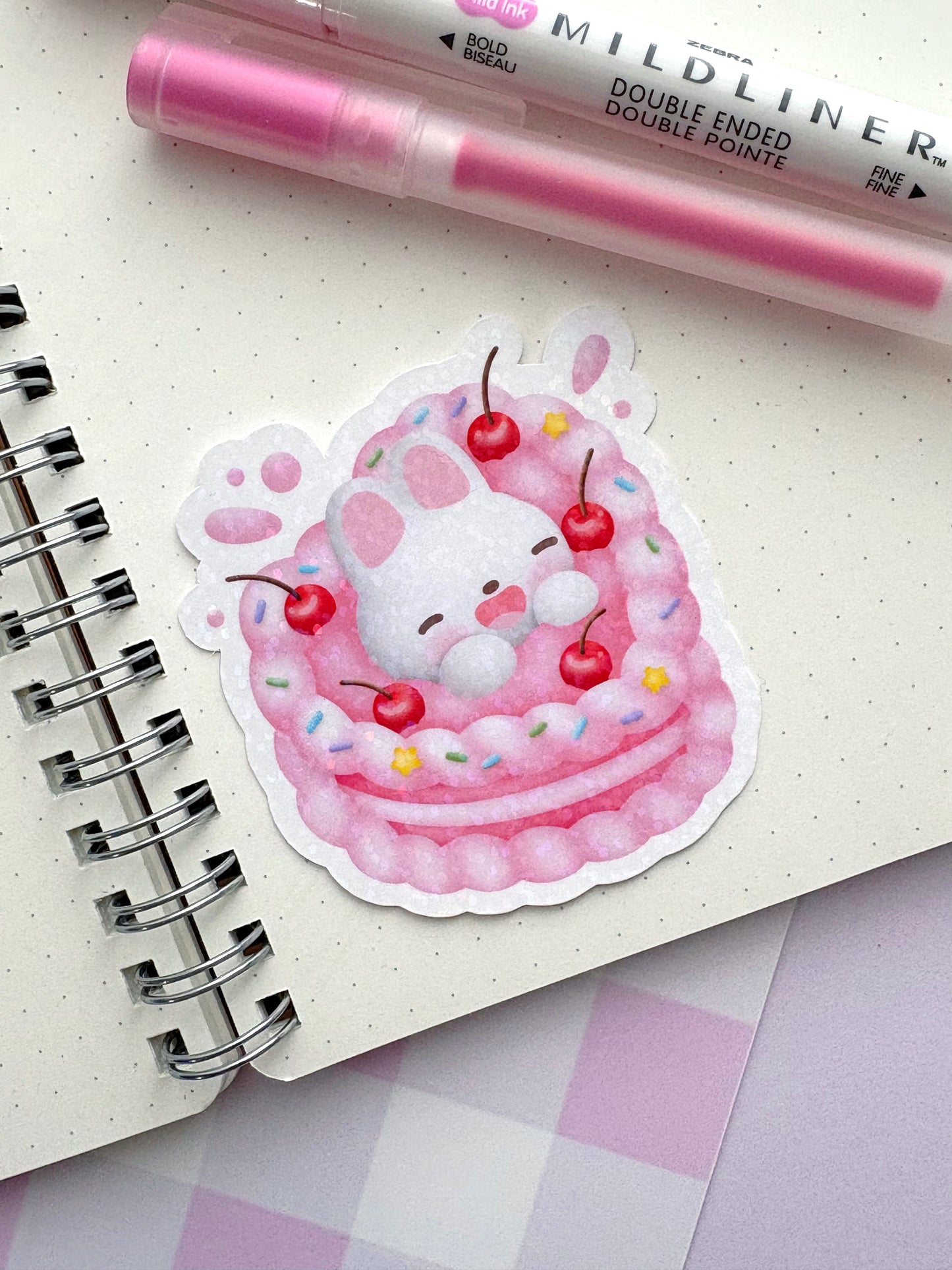Bunny Cake Vinyl Sticker