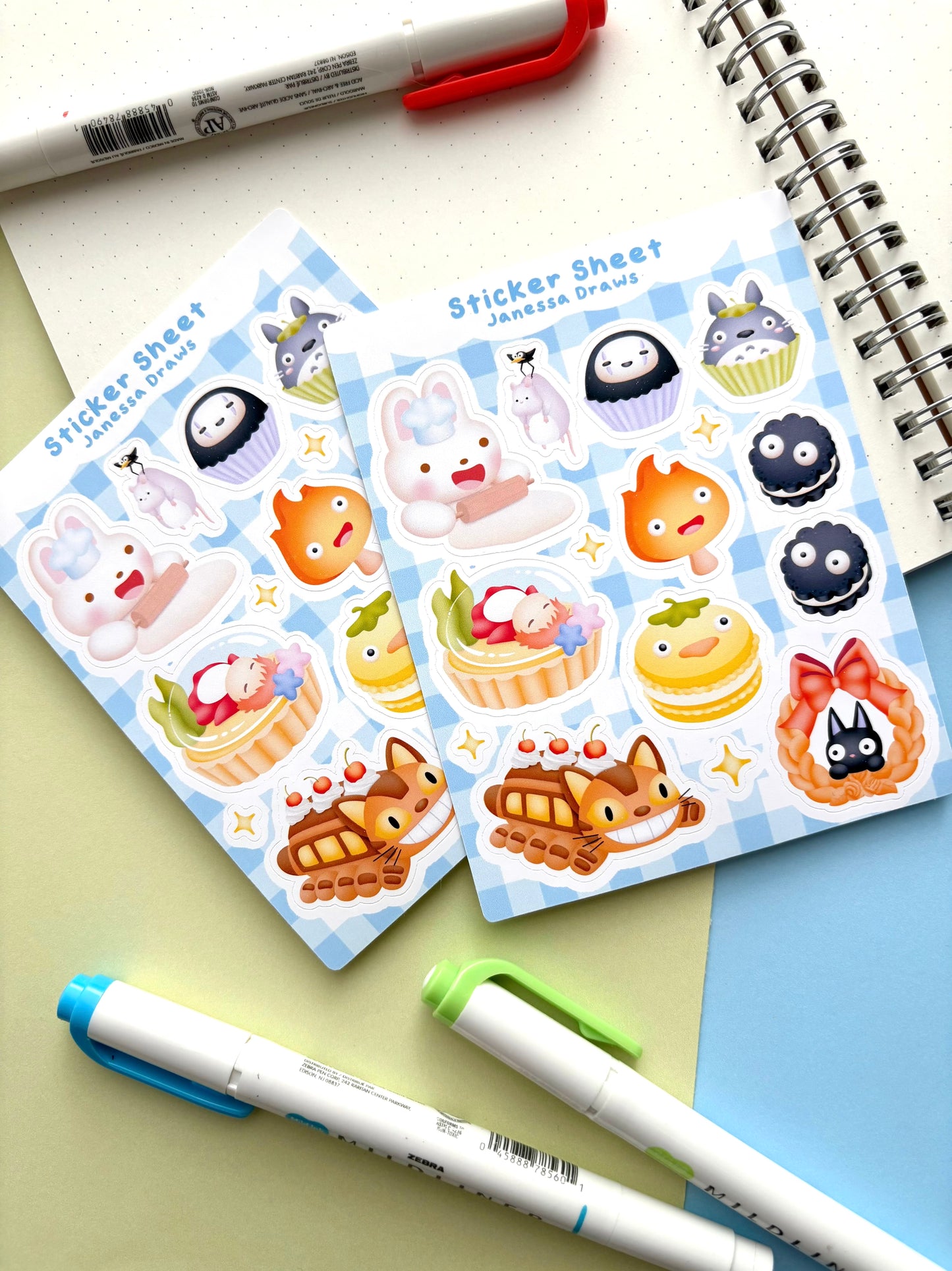 Ghibli Bakery Sticker Sheet
