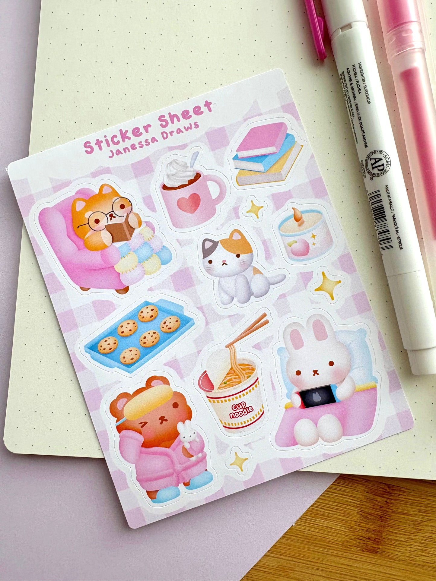 Cozy Homebody Sticker Sheet