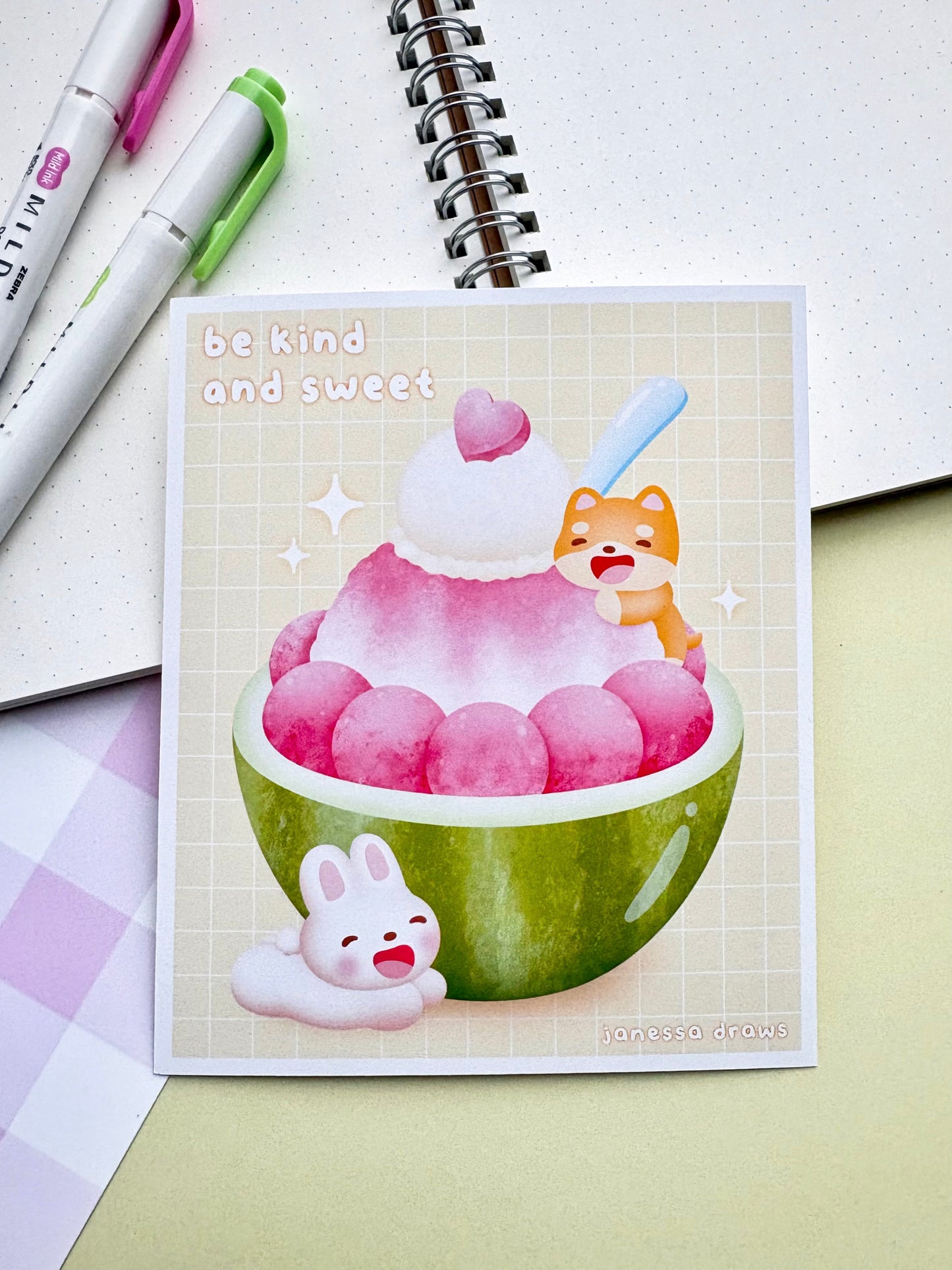 Watermelon Bingsoo Art Print