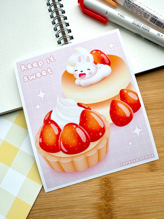 Strawberry Pastries Art Print
