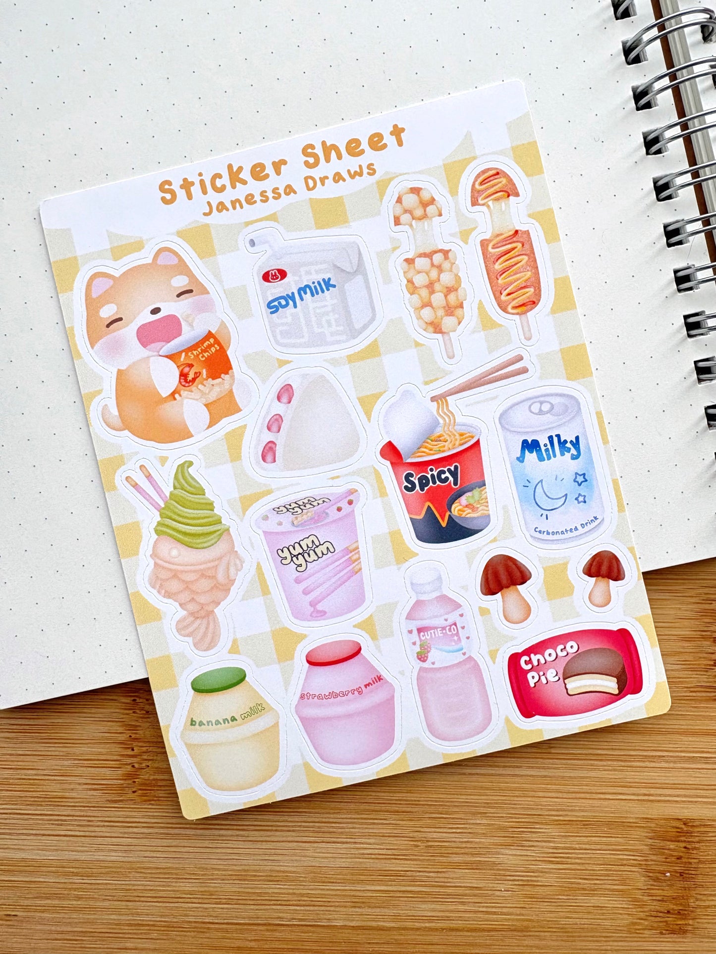 Asian Snacks Sticker Sheet