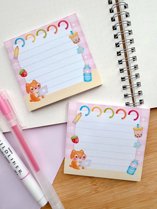 Cutie Pink Sticky Note Pad
