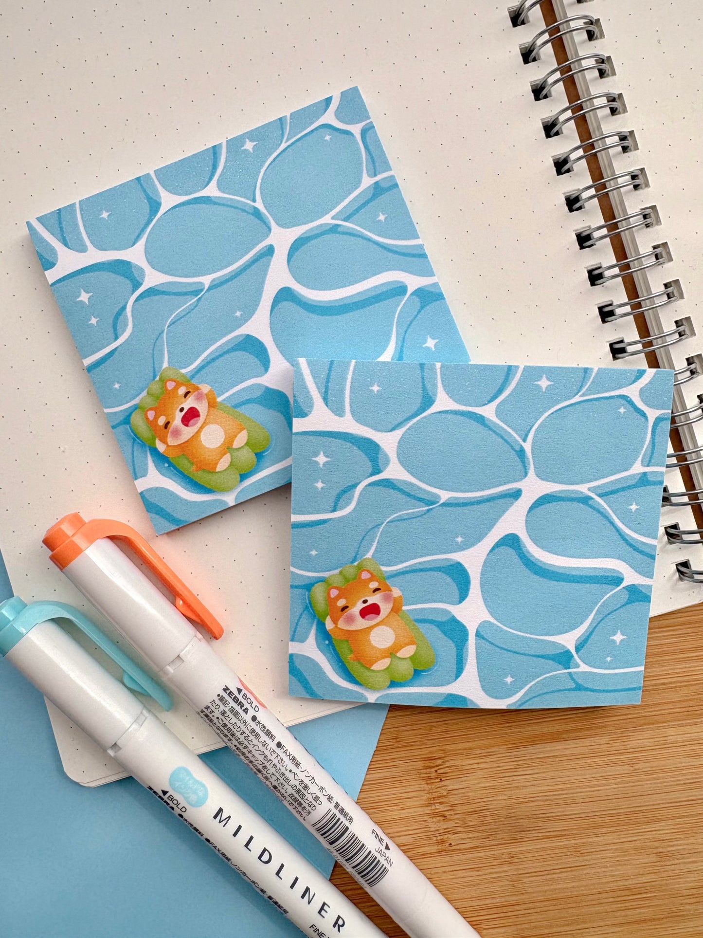 Water Shibe Sticky Note Pad