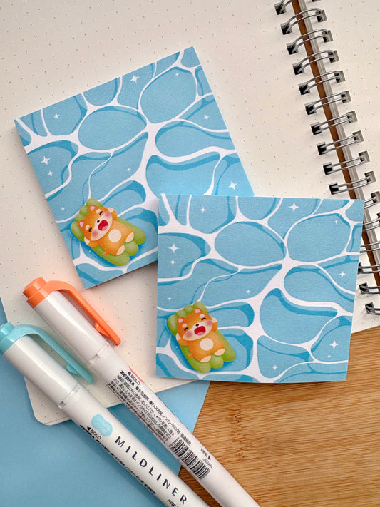 Water Shibe Sticky Note Pad