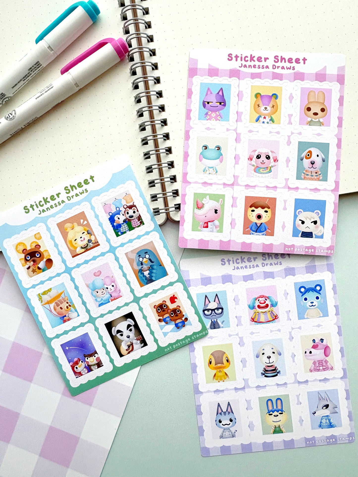 Villager Stamp Sticker Sheet