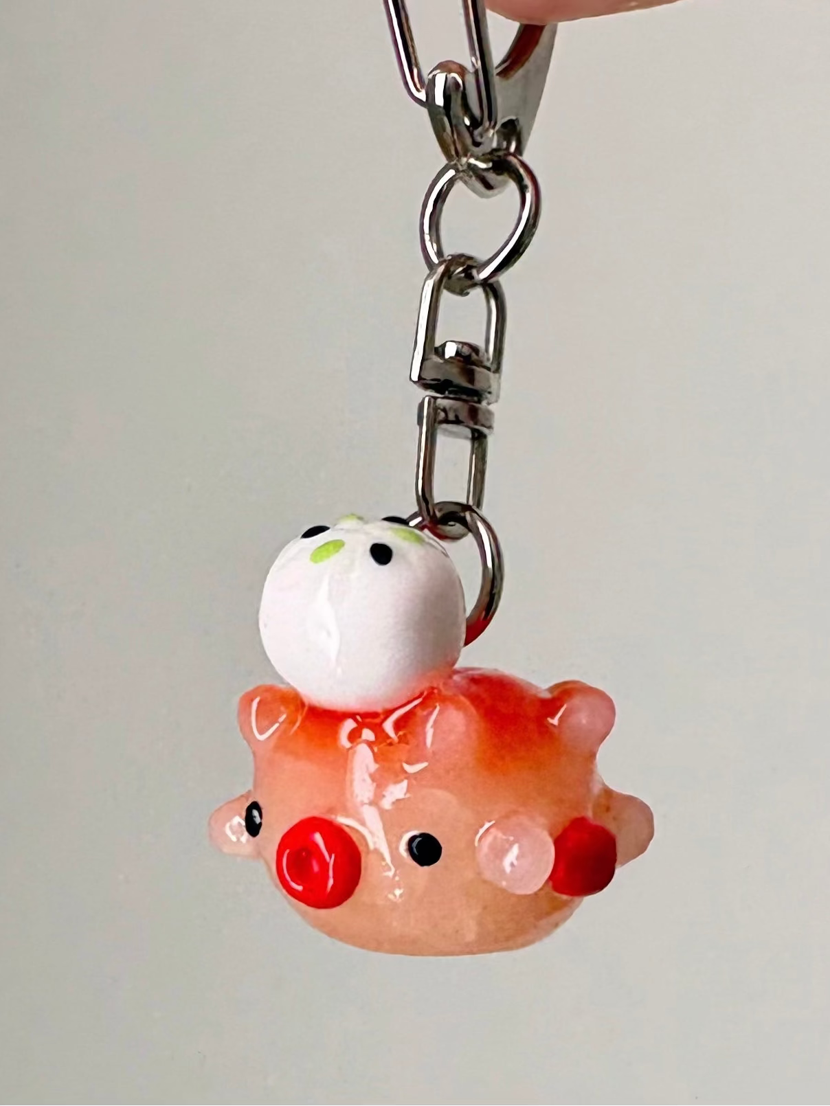 Bao Pufferfish Clay Keychain