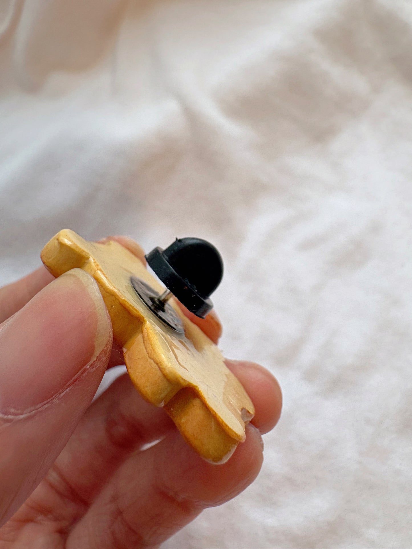 Cookie Bear Clay Pin