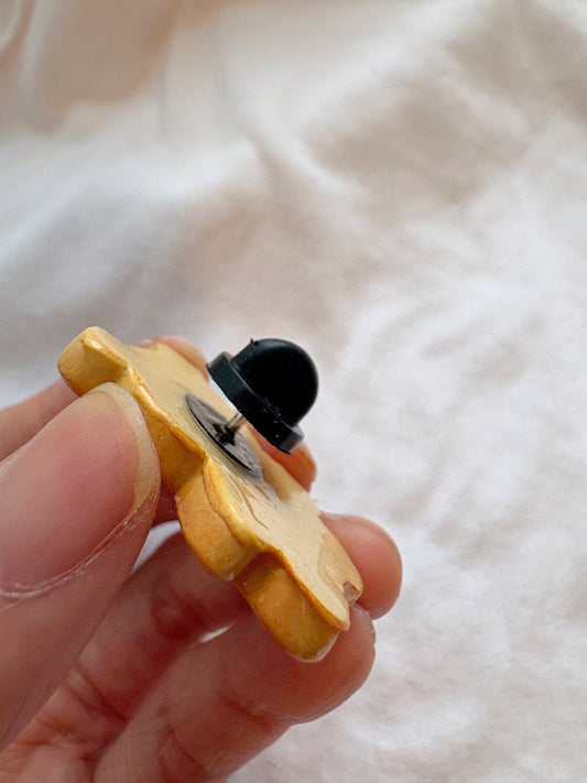 Cookie Bear Clay Pin