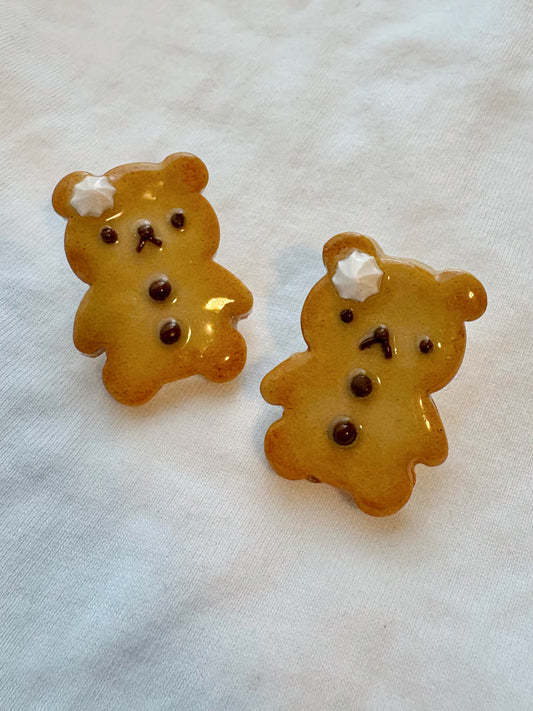 Cookie Bear Clay Pin
