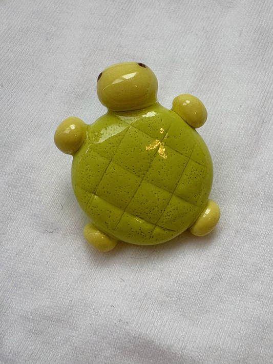 Melon Pan Turtle Clay Pin