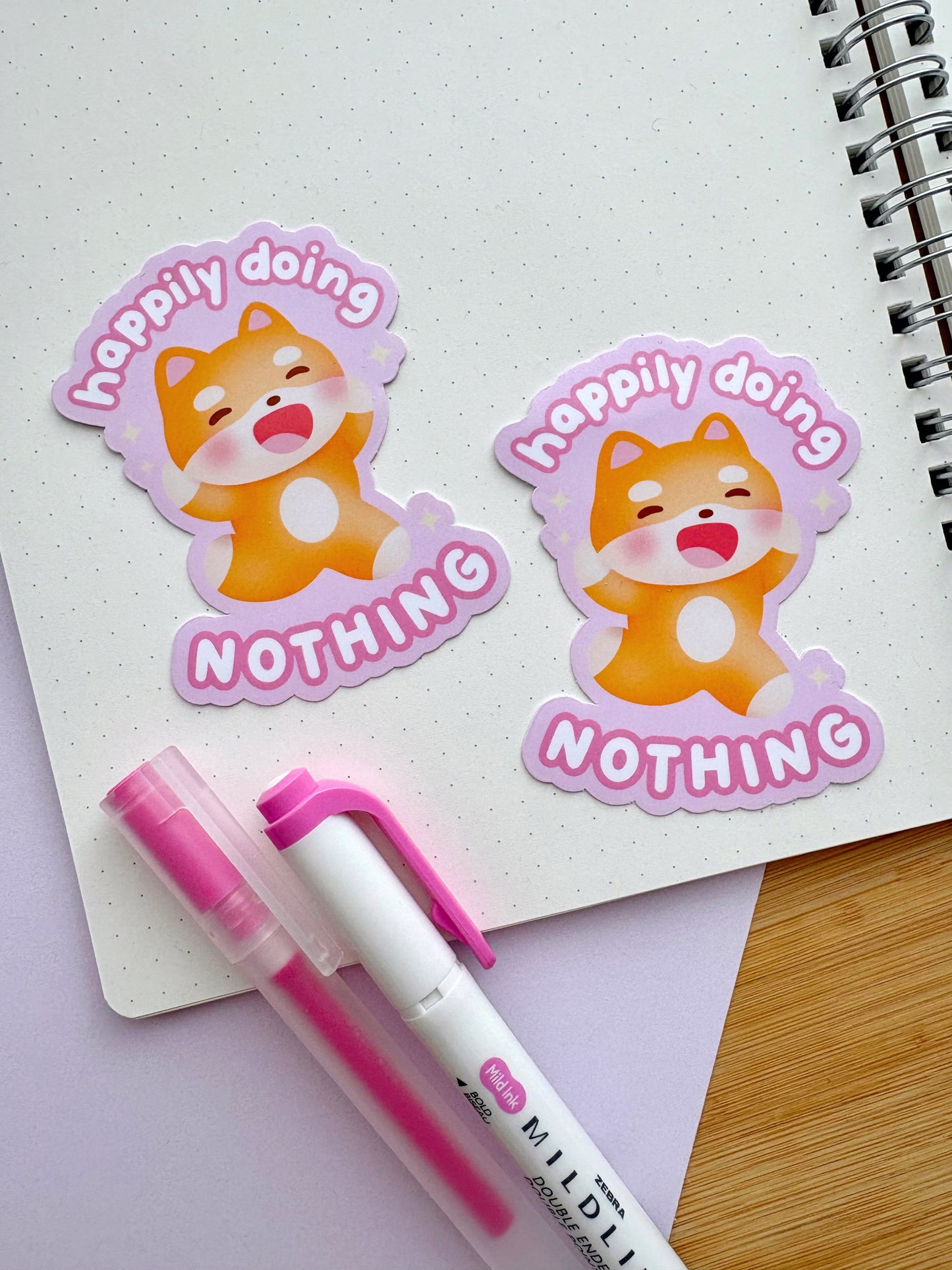 Happily Doing Nothing Vinyl Sticker