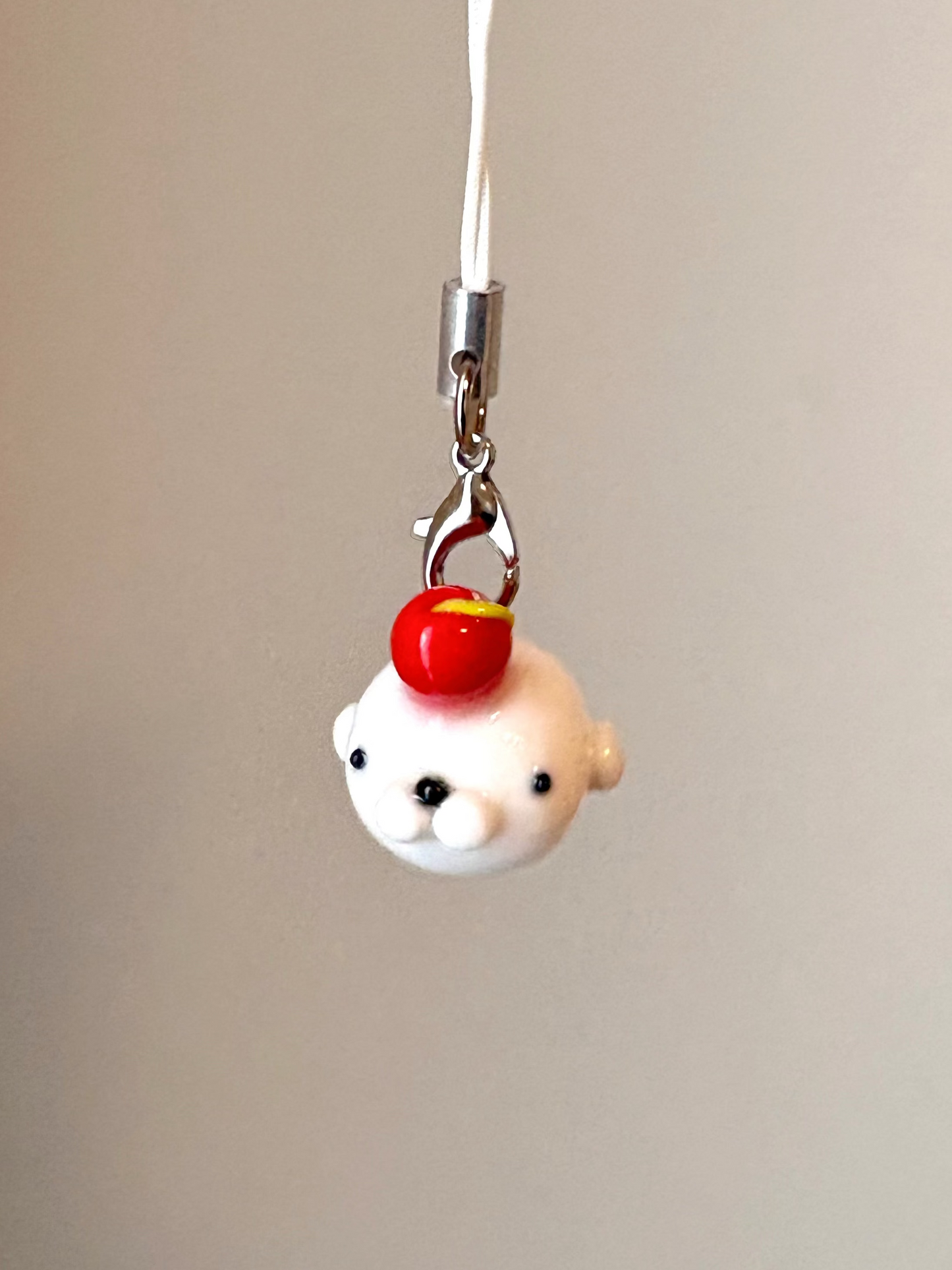 Cherry Seal Clay Phone Charm