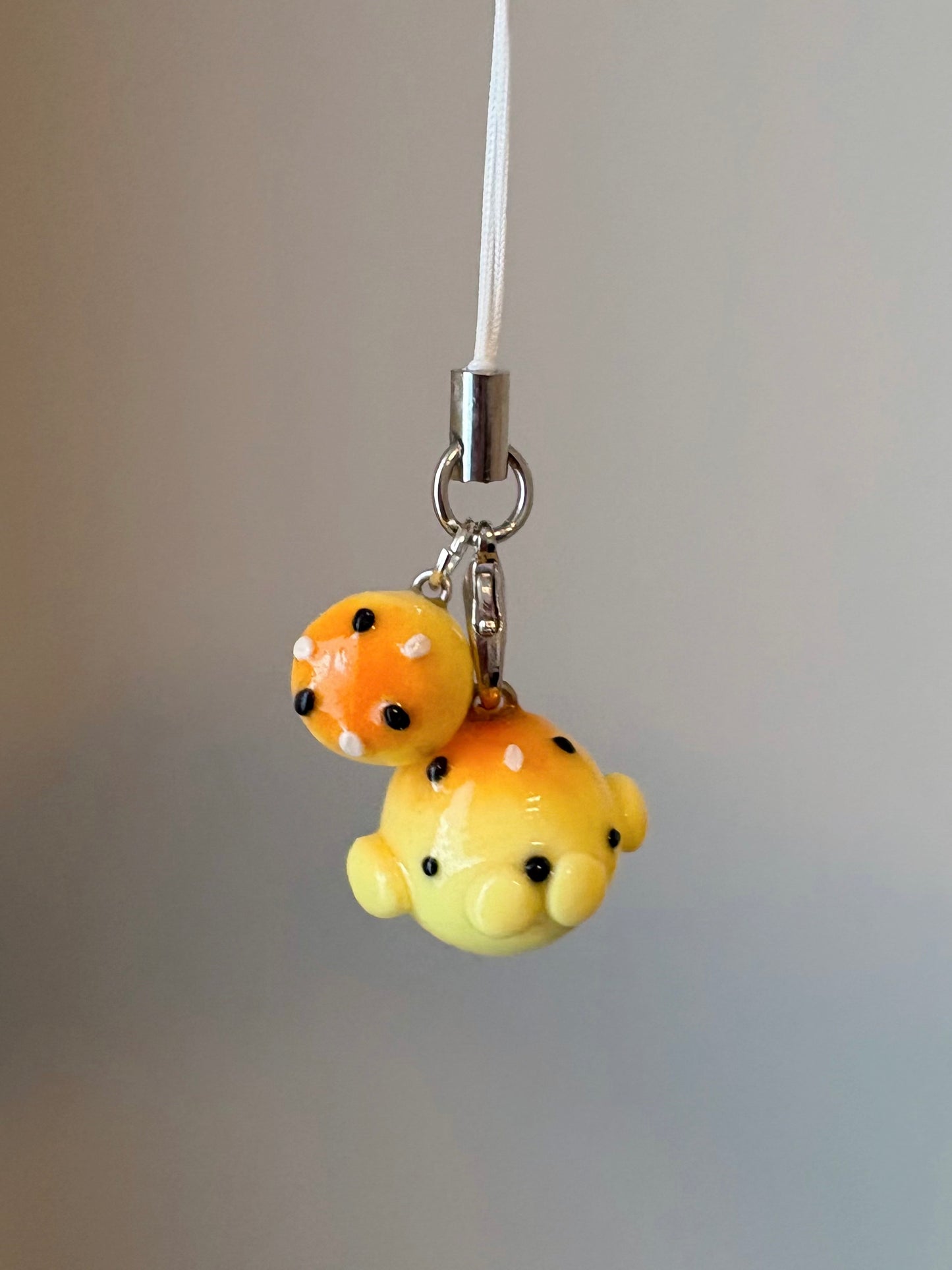 Sesame Bun Seal Clay Phone Charm