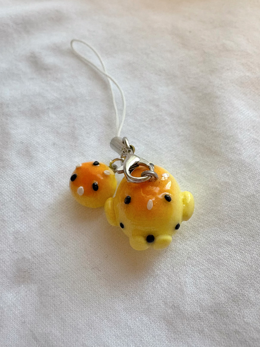 Sesame Bun Seal Clay Phone Charm