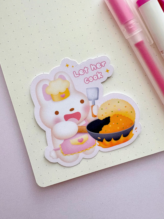 Let Her Cook Vinyl Sticker